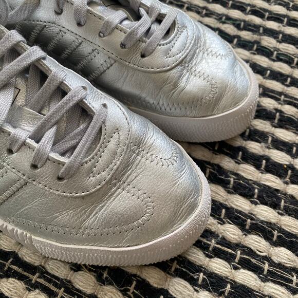 🌿Adidas Womens Samba Rose Lux Luster Metallic Silver Low Top Sneakers 5.5 - Picture 4 of 7